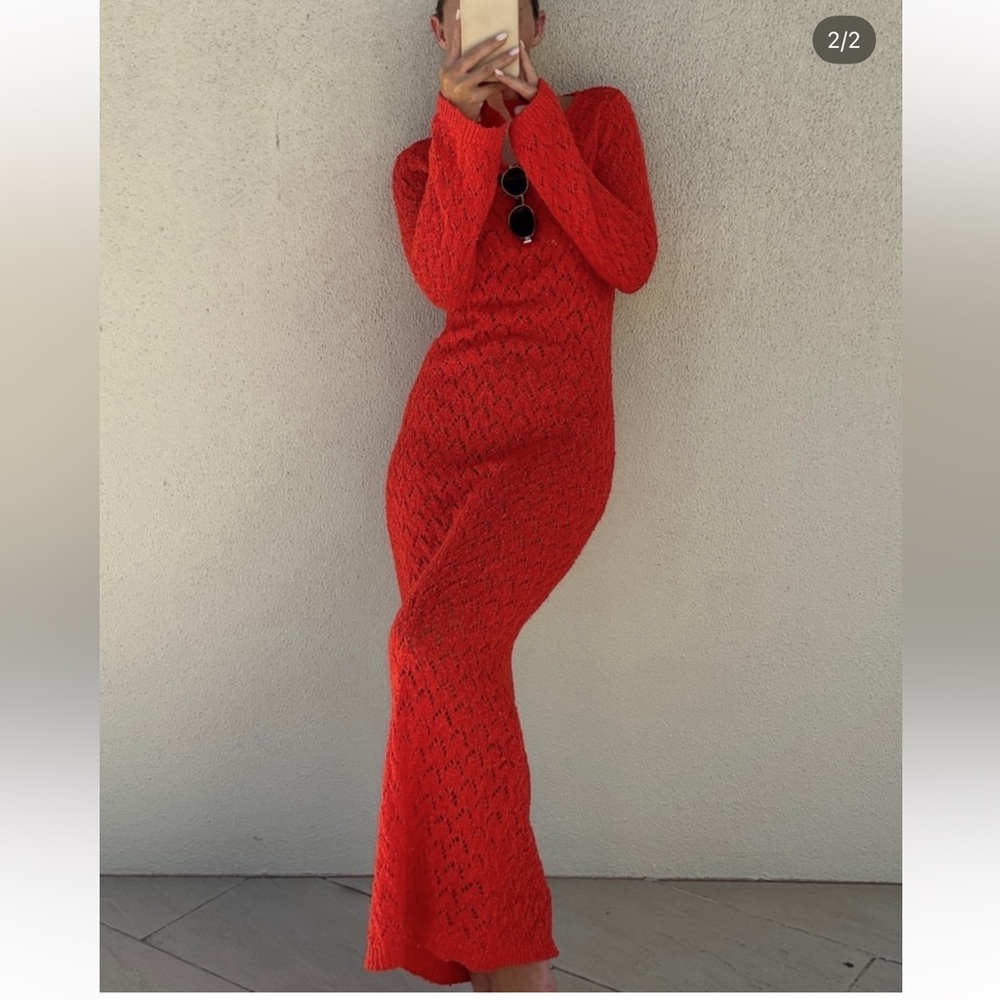 ShonaJoy Avery Flared Open Back Maxi NWT